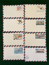 Vintage 1978 - 1985  USA  Postal Airmail Postcards, Unused, Lot of 8. picture