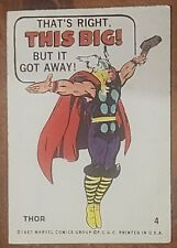 1967 Philadelphia Chewing Gum Marvel Super Heroes Thor Sticker Card #4 Rare Read picture