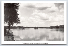 Original Old Vintage Outdoor Postcard Greetings From Menomonie, Wisconsin USA picture