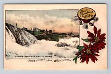 Spokane Falls WA-Washington, Scenic Greetings, Spokane Falls Vintage Postcard picture