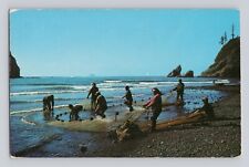 Smelt Fishing Pacific Ocean Seacoast VINTAGE POSTCARD 1379 picture