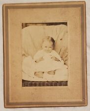 1894 Antique Minette Baby Little Bare Feet Photo Card Mounted 3 1/8