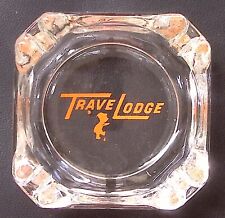 VINTAGE TRAVELODGE HEAVY GLASS MOTEL ASHTRAY ADVERTISING PROMO picture