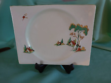 Antique Biarritz Royal Staffordshire Clarice Cliff Snow White Oblong Plate AS IS picture