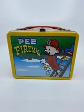 Vintage Bosley Boxes 2002 School Red Yellow Lunch Box PEZ Fireman picture