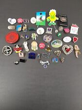 43 Vintage & Modern Pin Back Buttons lapel Disney & other picture