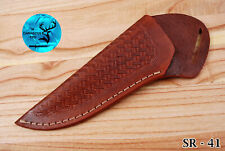 HAND MADE PURE COW LEATHER SHEATH FOR FIXED BLADE KNIFE - SR 41 picture