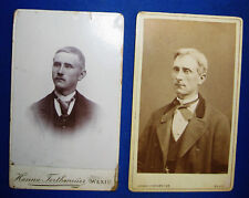 2 CDV PHOTOS DAPPER GENTS BY FEMALE PHOTOG. HANNA FORTHMEIIER FROM WEXIO SWEDEN picture