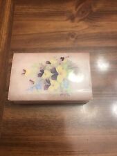 Vintage Pink Floral Pansy’s Marble Trinket Jewelry Box picture