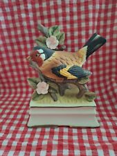 Vintage Towle Fine Porcelain Bird Wind Up Music Box Figurine picture