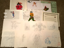 MOU He-Man She-Ra Animation Art Lot of 20 with Cels Drawings Folder & COA 1980's picture