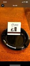 VINTAGE DANGERFIELD’S NYC AMETHYST BLACK GLASS ASHTRAY AND MATCHBOOK CIRCA 1972 picture