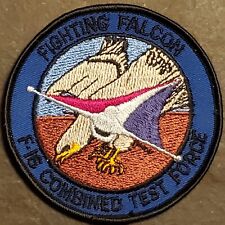 USAF AIR FORCE PATCH F-16 COMBINED TEST FORCE ORIGINAL FIGHTING FALCON COLOR VTG picture