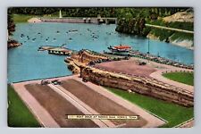 Norris TN-Tennessee, Boat Dock at Norris Dam, Antique Vintage Souvenir Postcard picture