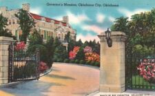 Vtg Postcard Governor's Mansion Oklahoma City, Oklahoma Unposted picture