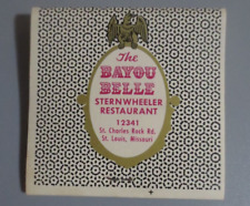THE BAYOU BELLE STERN WHEELER RESTAURANT St Louis Matchbook FULL and Unstruck picture