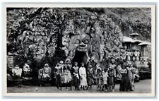 c1930's Goa Gajah Ubud Temple Entrance Native View Bali RPPC Photo Postcard picture