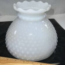 1930’s Antique Hobnail Milk Glass Lamp Shade 6”tall 8” Wide At Bottom picture