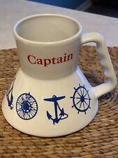 Vintage 1986 Feltman Langer Captain Mug Nautical Boating No Spill Cup picture