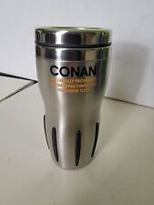 Rare Conan O'brien Coffee Cup Travel Stainless Steel Legally Prohibited Funny Tv picture