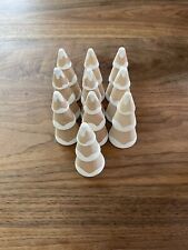 Christmas Miniature Wooden Trees With Paint Accents-new- Lot Of 10 picture