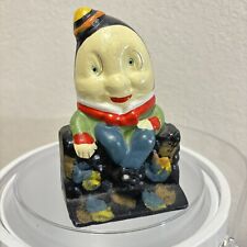 Vintage Cast Iron Painted Humpty Dumpty Coin Bank 5” Tall picture