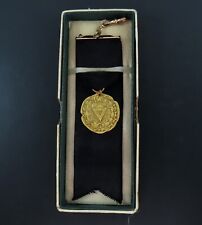 Rare Antique c1905 10k Yellow Gold YMCA Medal Medallion On Ribbon picture