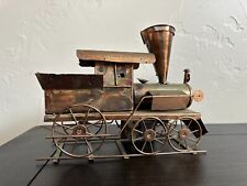 Vintage Music Box Tin Copper Steam Locomotive Retro Antique Train Decor Works picture