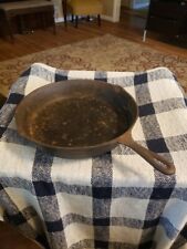 Vintage Lodge Cast Iron Skillet Marked 10 With 3 Notch Heat Ring 12 Inch  picture