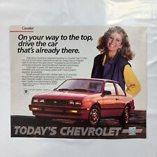 1985 VINTAGE CHEVROLET CAVALIER ON YOUR WAY TO THE TOP PRINT AD WITH GIRL picture