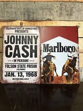 Johnny Cash & Marlboro 8x11 Replica Sign  picture