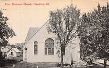 First Christian Church Hamilton IL Illinois c1912 Walnut Street Vtg Postcard D64 picture