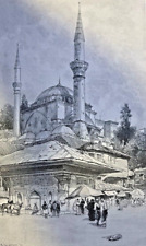 1891 Constantinople Pigeon Mosque Bosporus Santa Sophia Valede Mosque picture