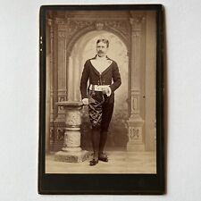 Antique Cabinet Card Photograph Handsome Dapper Man Prague Czech Republic picture