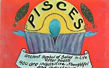 Pisces, February 19 - March 20, by Alice F. Mitchell --POSTCARD picture