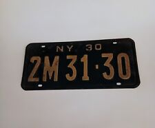 Vintage 1930 New York License Plate picture