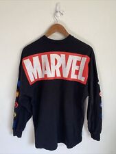 Marvel Spirit Jersey Shirt Avengers Logo Mens Size Small Black Long Sleeve picture