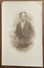 RPPC Atlantic City NJ Souvenir Postcard, Boy In Suit, Phillips Photographer picture