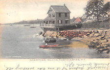 1907 Homes Gaertner Island Portchester NY post card Westchester county picture