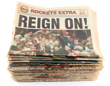 1995 Vtg Houston Rockets NBA Champions ENTIRE PLAYOFF RUN Newspapers Lot of 66 picture