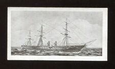 1935 Dominion Tobacco Old Ships 2nd ser 17 H.M.S Warrior sailboat Cigarette card picture