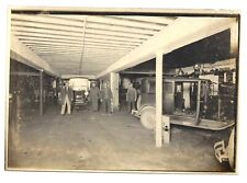 Old Black & White Photo Mechanics Working On Cars in Garage 1920s? Dealership? picture