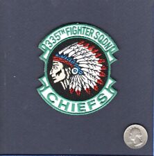 Original 335th FS CHIEFS USAF F-15 EAGLE Fighter Squadron Patch + V picture