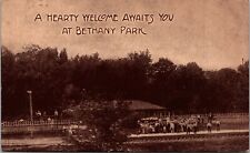 1909 Antique Postcard Hearty Welcome Bethany Park in Brooklyn Indiana Greensburg picture