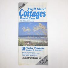 1988 Jekyll Island Georgia Cottages Rental Rates Booklet Parker Kaufman Realtors picture
