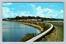 Singapore, The Causeway, Links Singapore to Johore, Panoramic, Vintage Postcard picture
