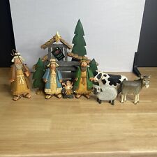 Vintage David Frykman Set of 8 Christmas Nativity wth Manger picture
