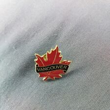 Vancouver BC Red Maple Leaf Souvenir Metal Jacket Vest Lapel Pin picture