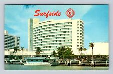 Miami Beach FL-Florida, Surfside 6 Fontainebleau Hotels Antique Vintage Postcard picture