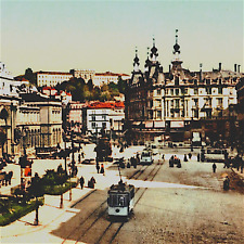Zurich Bahnhofplatz RPPC Postcard Monorail Street View 14725 Wehrli Colorized picture